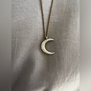 Rhinestone moon pendant J crew